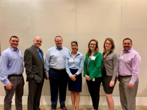 The Cybersecurity Committee hosted a workshop on 13 December at BP's offices in Houston. The planning committee included (from Left to Right): Ben Ramduny, Seadrill Juan Negrete, Rowan Nathan Singleton, H&P Melissa Mejias, IADC Michael Edwards, BP Brittani Enget, BP Matthew Romero, ABS Consulting
